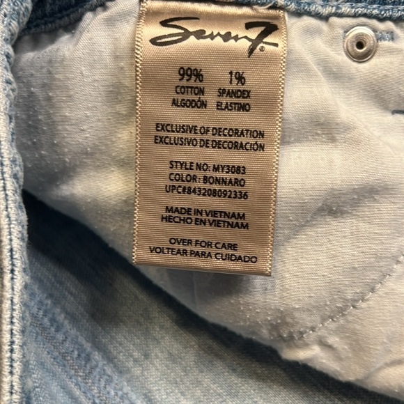 SEVEN7 Denim Floral Blue Jean Shorts Women’s (Sz 8) - Picture 4 of 9